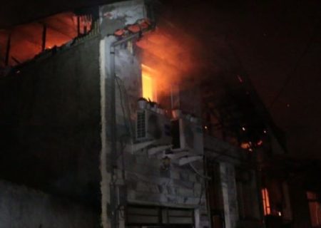 حریق ۲ مغازه و ۴ خانه در رشت