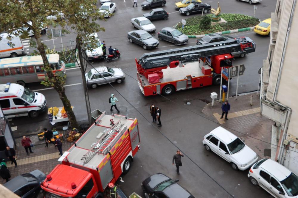 آتش سوزی در مرکز درمانی شهدای سلامت رشت